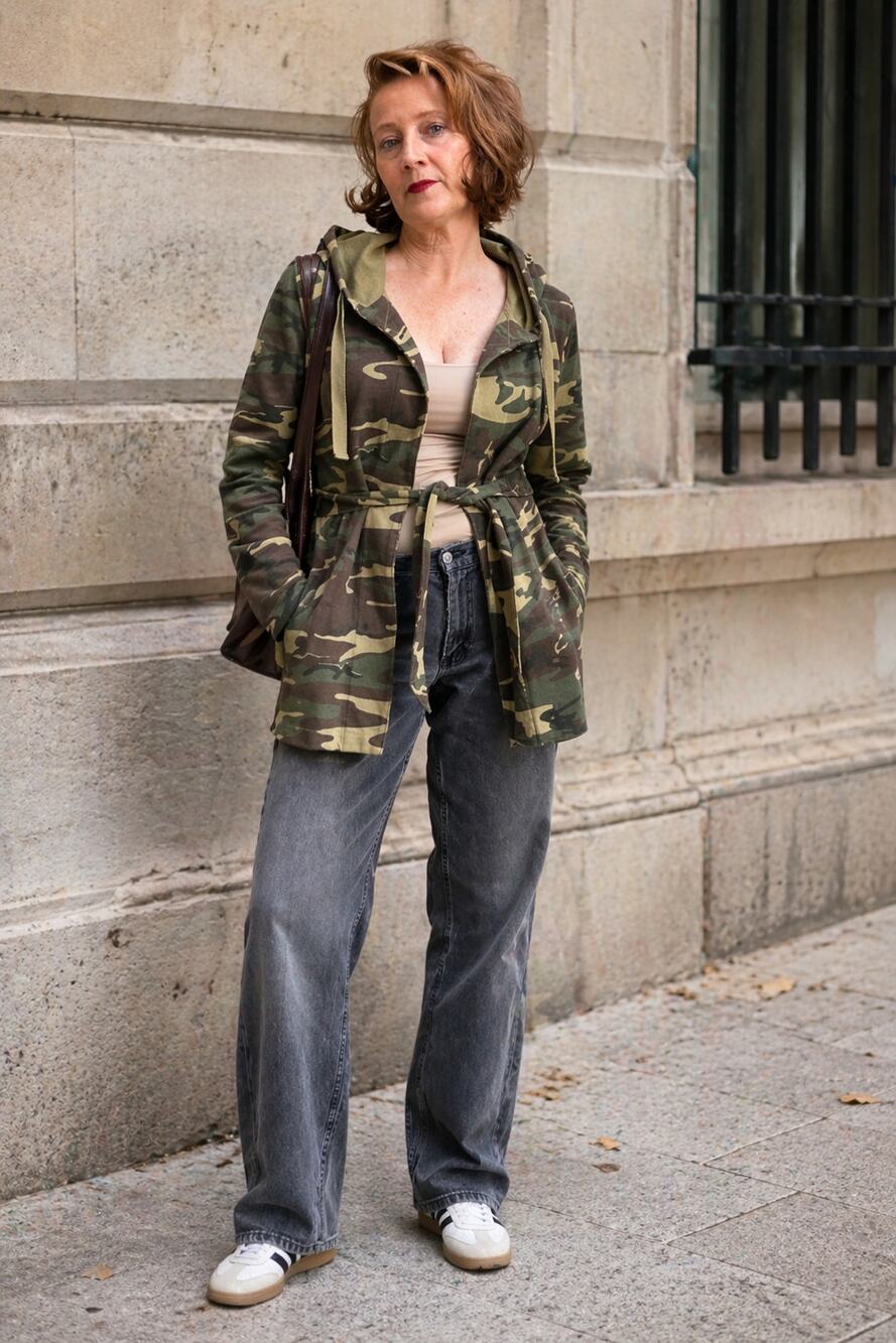 Lucky Brand Womens Camo Cardigan Sweatshirt Size S Streetwear Loungewear